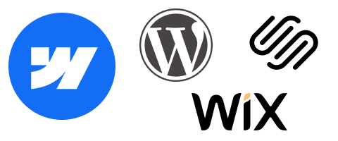 WebFlow, WordPress, Wix, Squarespace